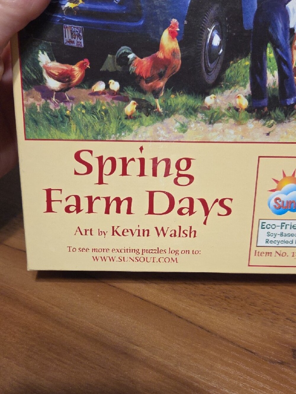 Sunset Hill 'Spring Farm Days' 1000-Piece Jigsaw Puzzle - Blue - Picture 3 of 4